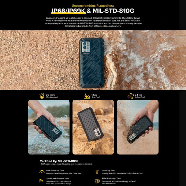 ULEFONE smartphone Power Armor X11 Pro, 5.45", 4/64GB, 8150mAh, μαύρο - Image 3