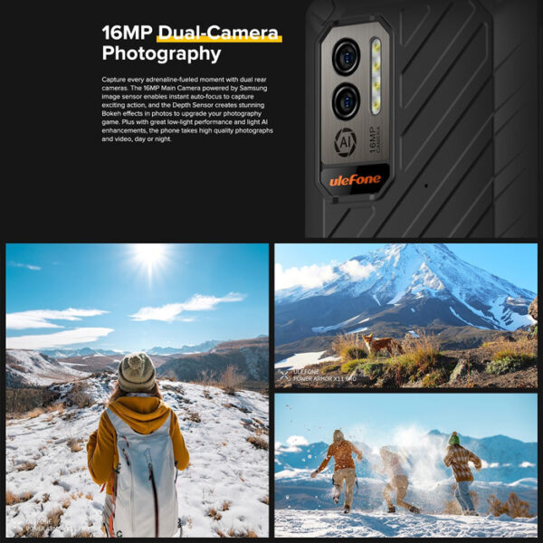 ULEFONE smartphone Power Armor X11 Pro, 5.45", 4/64GB, 8150mAh, μαύρο - Image 4