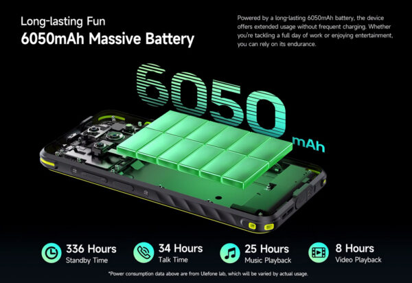 ULEFONE smartphone Armor X31 Pro, 6.56", 8/256GB, 5G, 6050mAh, IP68/IP69K, μαύρο - Image 9