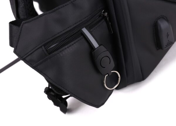 ARCTIC HUNTER τσάντα πλάτης B00208 με θήκη laptop 15.6", λουκέτο TSA, 24L, μαύρη - Image 8