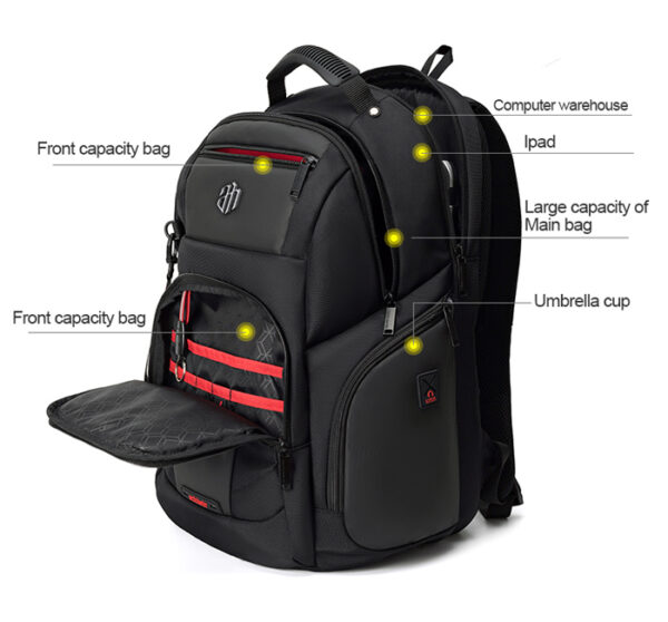 ARCTIC HUNTER τσάντα πλάτης B00341 με θήκη laptop 15.6", 30L, μαύρη - Image 2