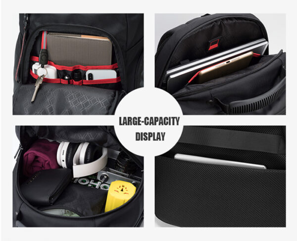 ARCTIC HUNTER τσάντα πλάτης B00341 με θήκη laptop 15.6", 30L, μαύρη - Image 3