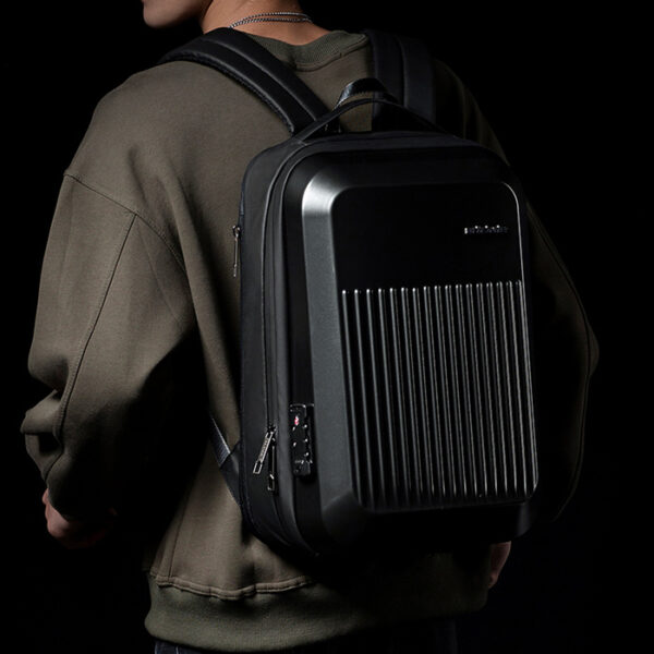 ARCTIC HUNTER τσάντα πλάτης B00487 με θήκη laptop 15.6", λουκέτο TSA, 22L, μαύρη - Image 6