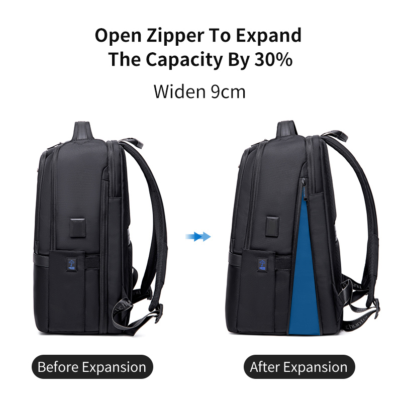 ARCTIC HUNTER τσάντα πλάτης B00490 με θήκη laptop 15.6", 27L, USB, μαύρη - Image 3