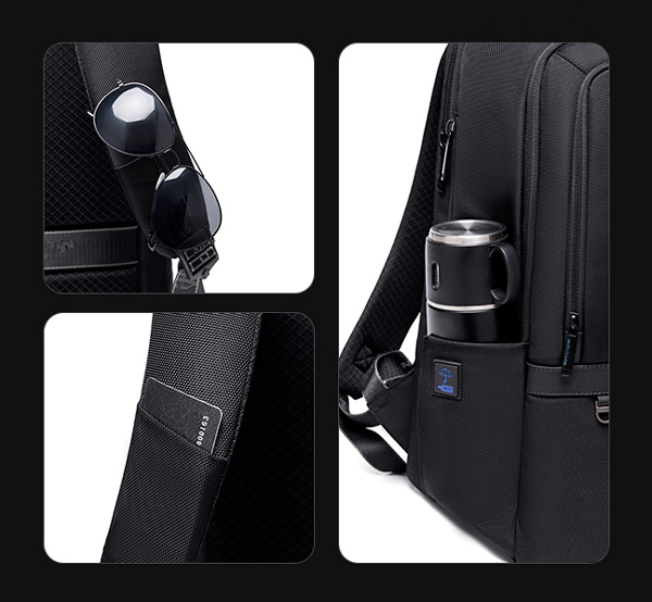 ARCTIC HUNTER τσάντα πλάτης B00490 με θήκη laptop 15.6", 27L, USB, μαύρη - Image 6