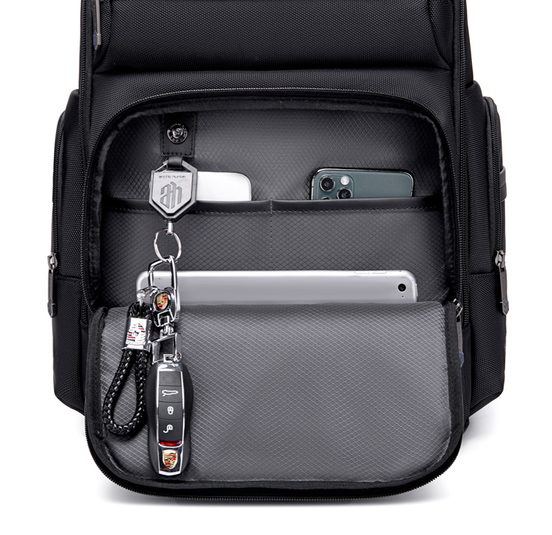 ARCTIC HUNTER τσάντα πλάτης B00492-1 με θήκη laptop 15.6", 22L, μαύρη - Image 4