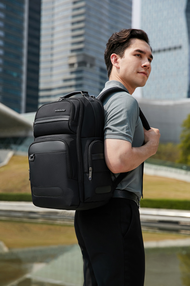 ARCTIC HUNTER τσάντα πλάτης B00492-1 με θήκη laptop 15.6", 22L, μαύρη - Image 2