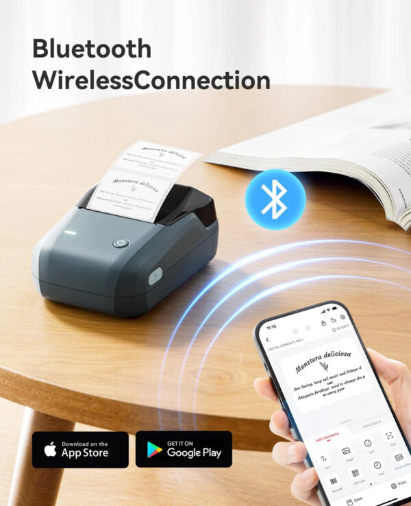 NIIMBOT smart θερμικός εκτυπωτής ετικετών B1, 203dpi, Bluetooth, μπλε - Image 6