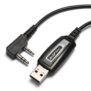 BAOFENG καλώδιο USB σε 2 pin BFG-CBL για προγραμματισμό πομποδεκτών, 1m, μαύρο