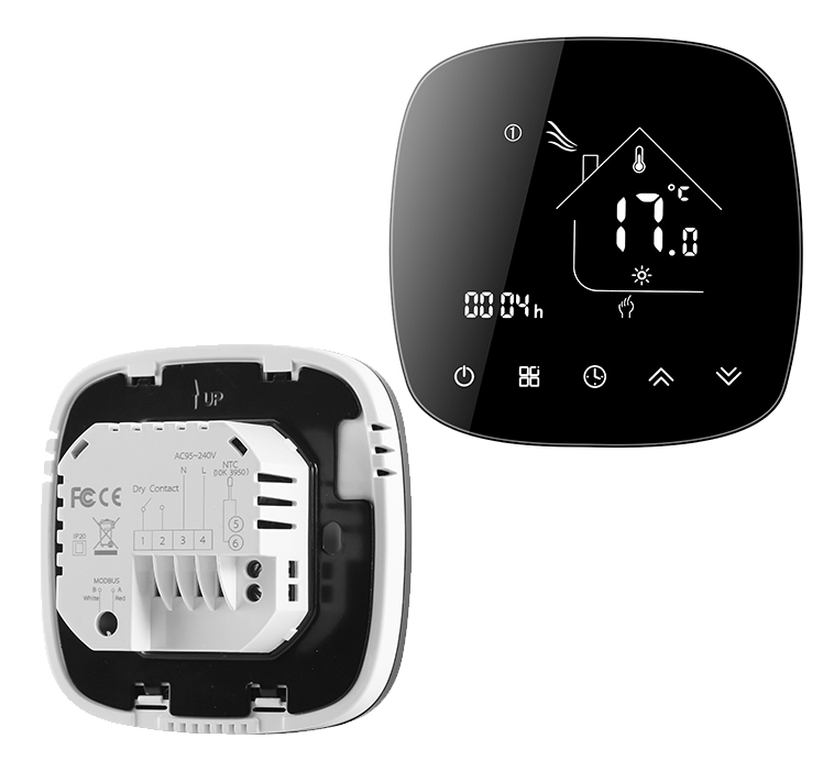 Smart θερμοστάτης αερίου BHT-001-GCLW, WiFi, χωνευτός, μαύρος - Image 3