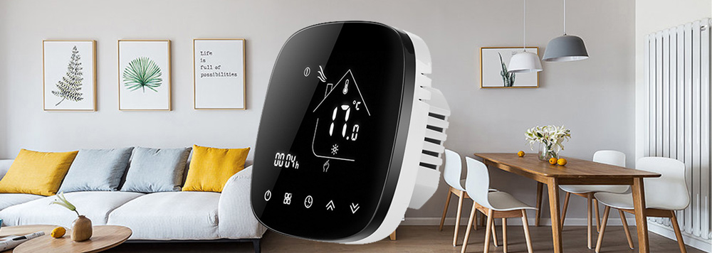 Smart θερμοστάτης αερίου BHT-001-GCLW, WiFi, χωνευτός, μαύρος - Image 6