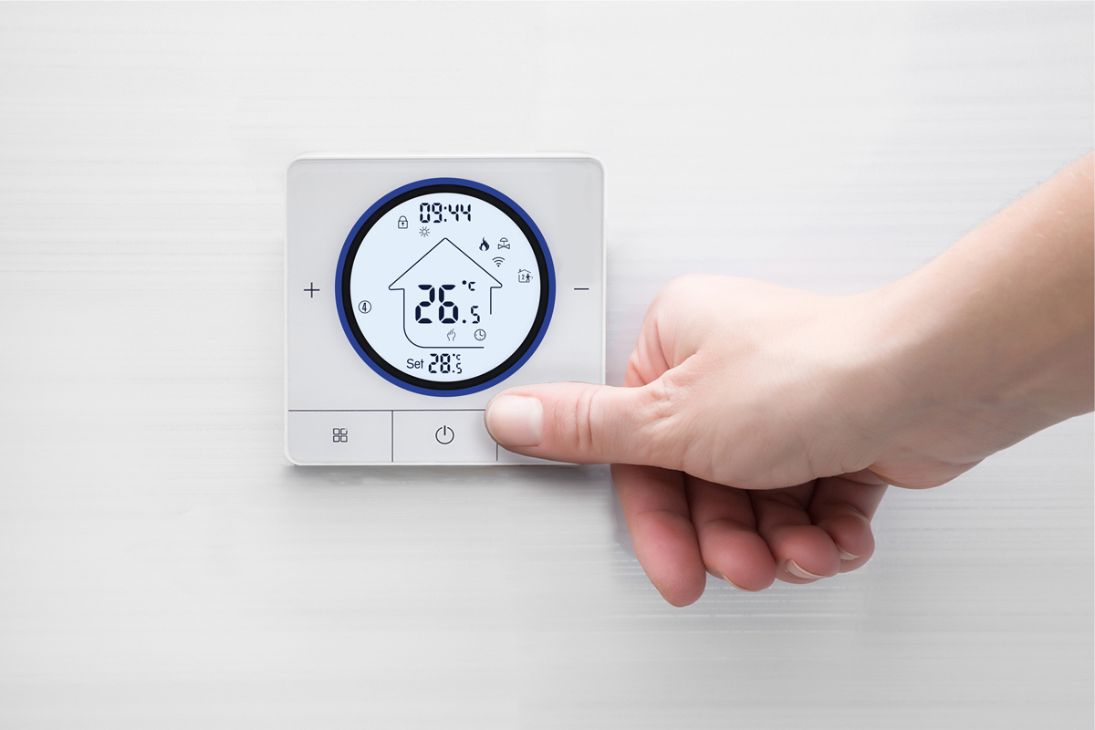 Smart θερμοστάτης αερίου BHT-800WM-GCLW, WiFi, επιτοίχιος, λευκός - Image 3