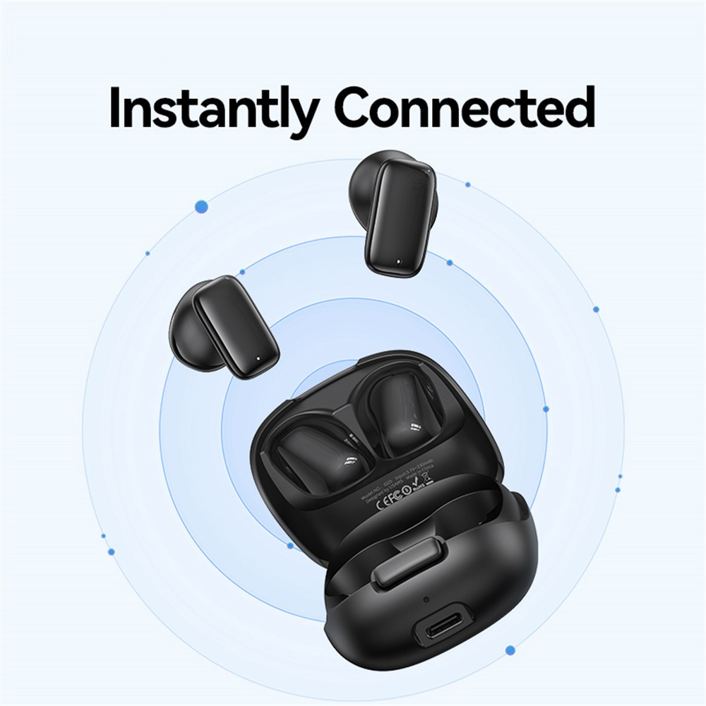 USAMS earphones με θήκη φόρτισης ID25, TWS, Φ13mm, 30/230mAh, μαύρα - Image 3