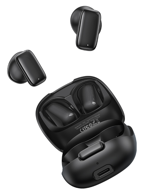 USAMS earphones με θήκη φόρτισης ID25, TWS, Φ13mm, 30/230mAh, μαύρα - Image 4