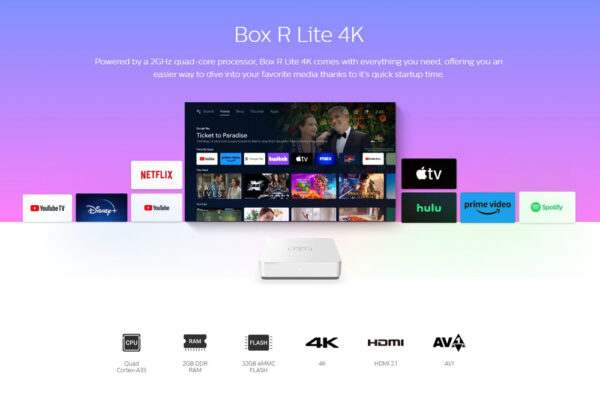HOMATICS TV Box R Lite 4K, 2/32GB, WiFi, Google πιστοποίηση, Android 12 - Image 2