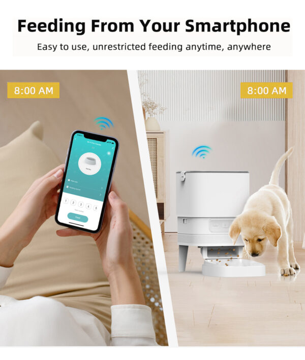 BRUNO smart ταΐστρα κατοικίδιων BRN-0232, 4L, WiFi, λευκή - Image 2