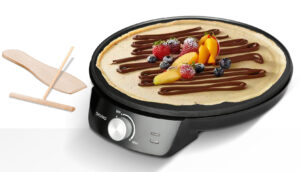 BRUNO BRN-0252 Κρεπιέρα 30εκ. 1200W με ρυθμιζόμενο θερμοστάτη και εξαρτήματα, μαύρη