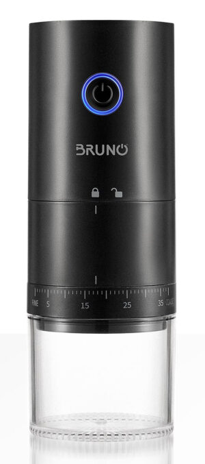 BRUNO BRN-0256 Ηλεκτρικός Μύλος Καφέ επαναφορτιζόμενος με 39 επίπεδα άλεσης, μαύρος