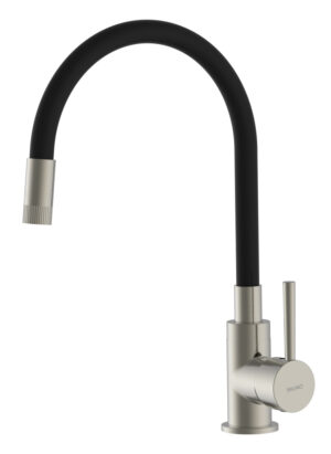 BRUNO μπαταρία πάγκου κουζίνας BRN-0263, αναμεικτική, μαύρη/ασημί