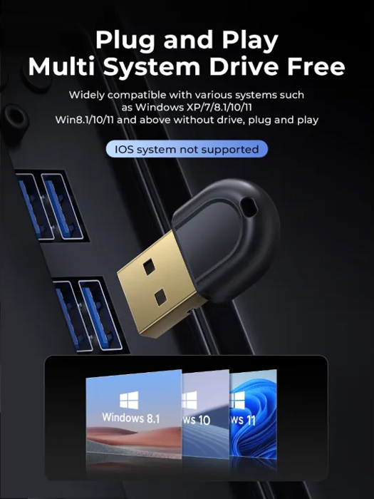 ORICO USB αντάπτορας Bluetooth 5.3 BTA-53, μαύρος - Image 3