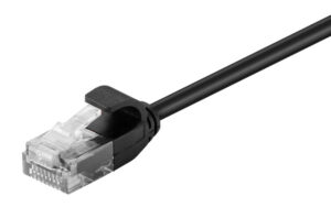 POWERTECH καλώδιο δικτύου CAB-N303, Cat 6 U/UTP, slim, copper, 1m, μαύρο
