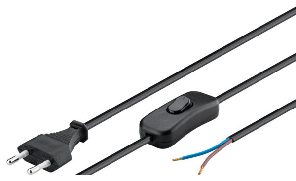 POWERTECH καλώδιο τροφοδοσίας CAB-P033 με διακόπτη, 0.75mm², 1.5m, μαύρο - Image 2