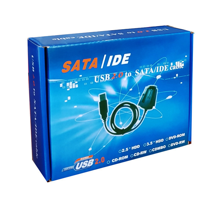 POWERTECH Converter USB 2.0 σε IDE & SATA CAB-U122, με τροφοδοσία, 0.8m - Image 2