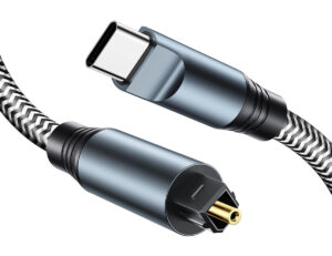 POWERTECH καλώδιο ήχου USB-C σε Toslink CAB-UC091, 1m, γκρι