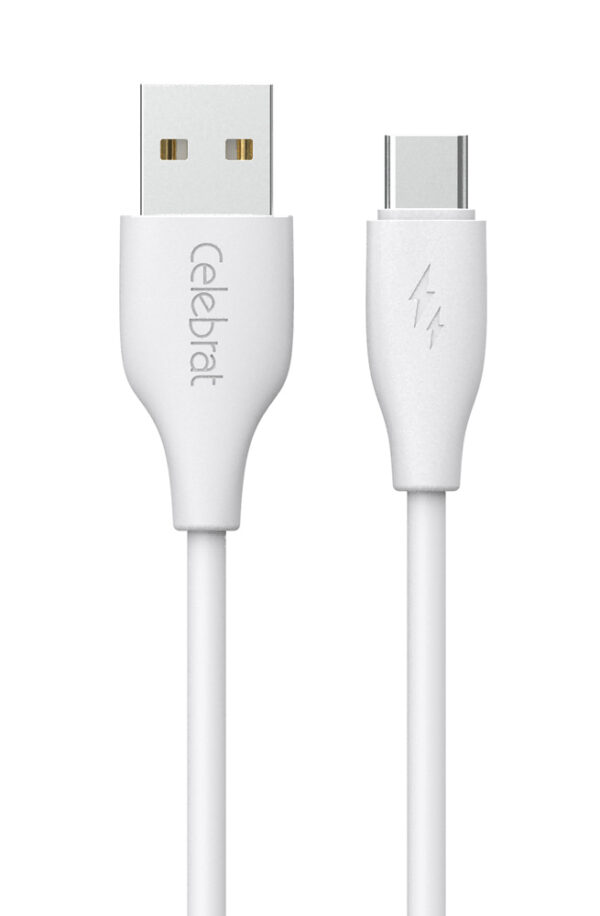 CELEBRAT καλώδιο USB-C σε USB CB-31A, 15W, 480Mbps, 1m, λευκό - Image 3