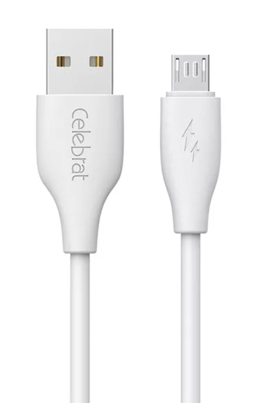 CELEBRAT καλώδιο micro USB σε USB CB-31, 15W, 480Mbps, 1m, λευκό - Image 3