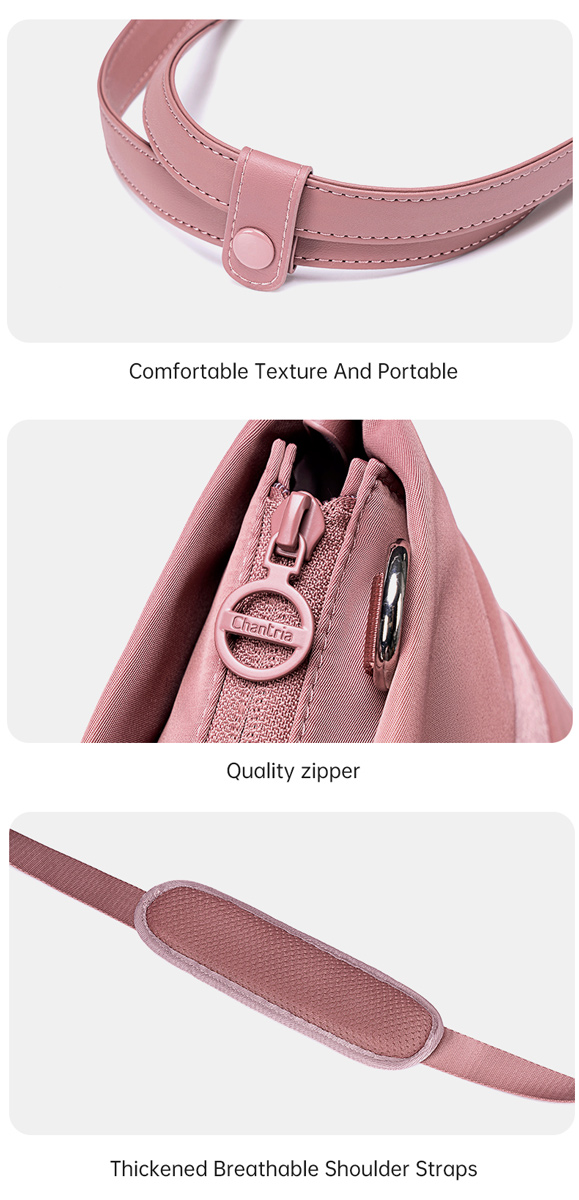 CHANTRIA γυναικεία τσάντα ώμου CB00789 για laptop 15.6", 12L, μωβ - Image 7