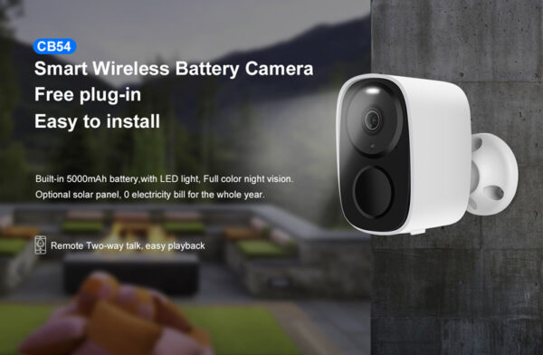 VSTARCAM smart ηλιακή κάμερα CB54-TZ, 2MP, Wi-Fi, μπαταρία 5000mAh, IP66 - Image 2