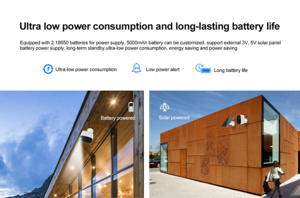 VSTARCAM smart ηλιακή κάμερα CB54-TZ, 2MP, Wi-Fi, μπαταρία 5000mAh, IP66 - Image 6