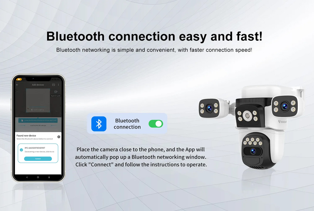 VSTARCAM smart ηλιακή κάμερα CB621SR, triple lens, 2MP, WiFi, SD, PTZ, IP66 - Image 14