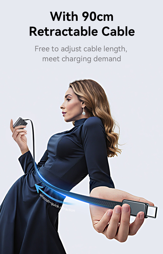 USAMS φορτιστής τοίχου CC296 με καλώδιο, USB & USB-C, 30W, μαύρος - Image 4