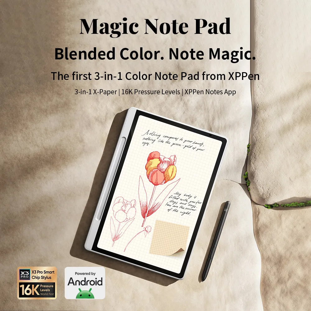 XP-PEN έγχρωμο ψηφιακό σημειωματάριο Magic Note Pad με γραφίδα, 10.95", 6/128GB, Android 14, 8000mAh, λευκό - Image 2