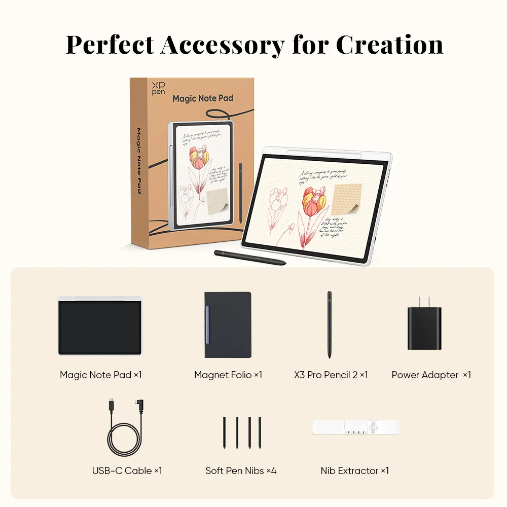 XP-PEN έγχρωμο ψηφιακό σημειωματάριο Magic Note Pad με γραφίδα, 10.95", 6/128GB, Android 14, 8000mAh, λευκό - Image 10