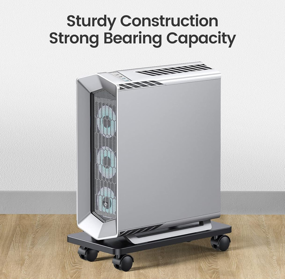 ORICO βάση PC CPB6 με ροδάκια, universal, 41x21.3cm, μεταλλική, μαύρη - Image 2