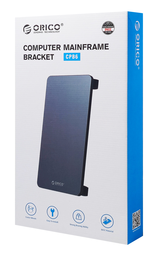 ORICO βάση PC CPB6 με ροδάκια, universal, 41x21.3cm, μεταλλική, μαύρη - Image 6