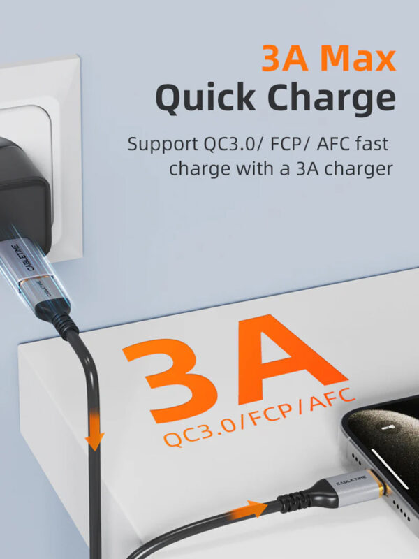 CABLETIME αντάπτορας USB-C σε USB CT-AMCF10-AG, 10Gbps, 15W, γκρι - Image 4