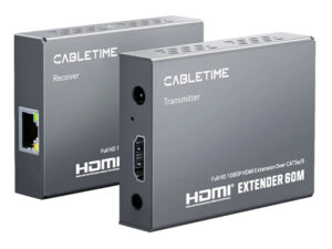 CABLETIME HDMI video extender CT-HEHD-FG60 μέσω καλωδίου RJ45, 1080p/60Hz, έως 60m