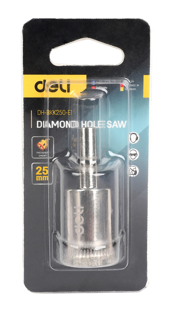 DELI ποτηροτρύπανο διαμαντέ DH-BKK250-E1 για πλακάκια/γυαλί, 25mm διάμετρος - Image 3