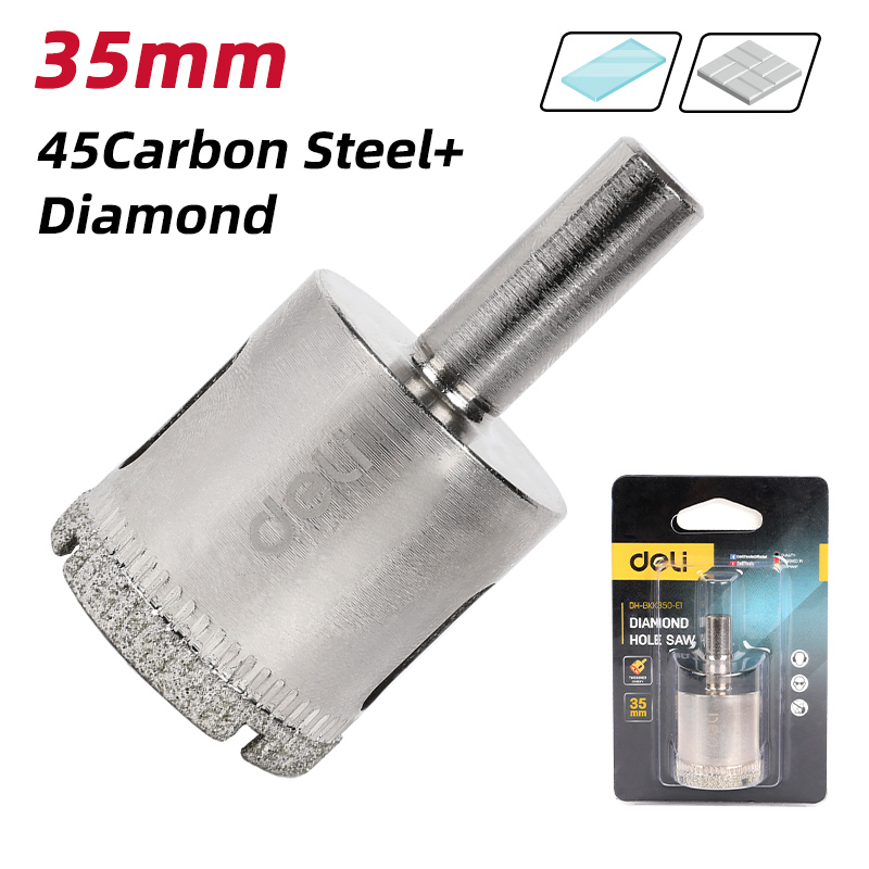 DELI ποτηροτρύπανο διαμαντέ DH-BKK350-E1 για πλακάκια/γυαλί, 35mm διάμετρος - Image 2