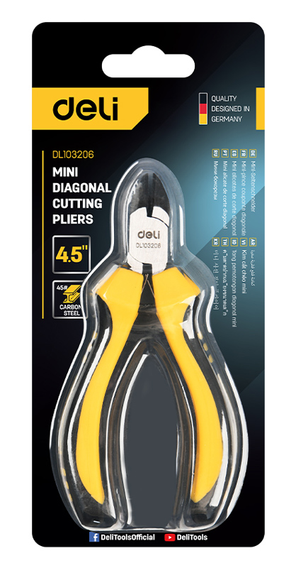 DELI πλαγιοκόφτης DL103206 με αντιολισθητικές λαβές, 115mm - Image 3