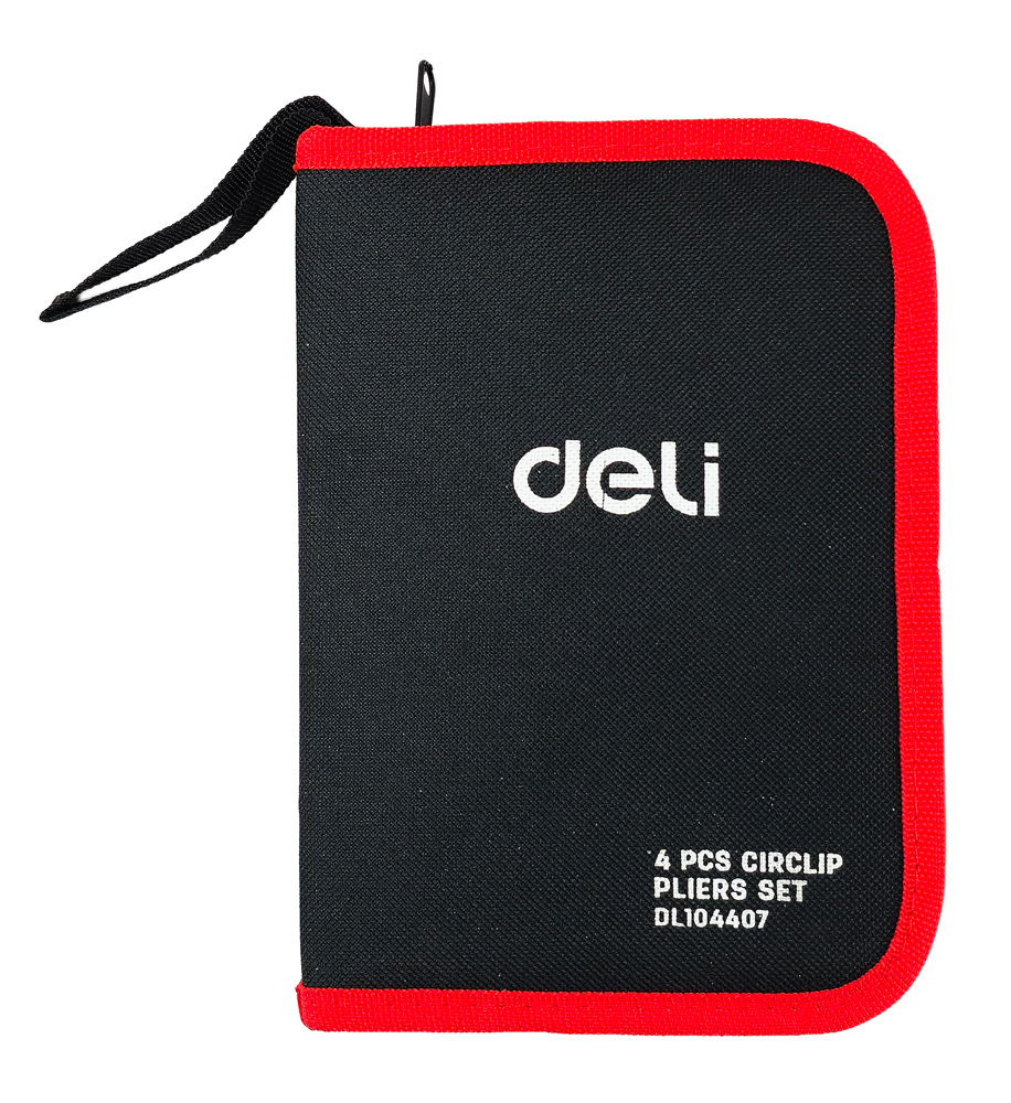 DELI σετ ασφαλειοτσίμπιδα DL104407 με θήκη, 175mm, 4τμχ - Image 4