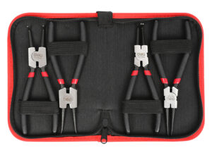 DELI σετ ασφαλειοτσίμπιδα DL104407 με θήκη, 175mm, 4τμχ