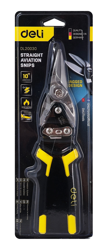 DELI ψαλίδι λαμαρίνας DL20030 με αντιολισθητικές λαβές, 300mm - Image 2
