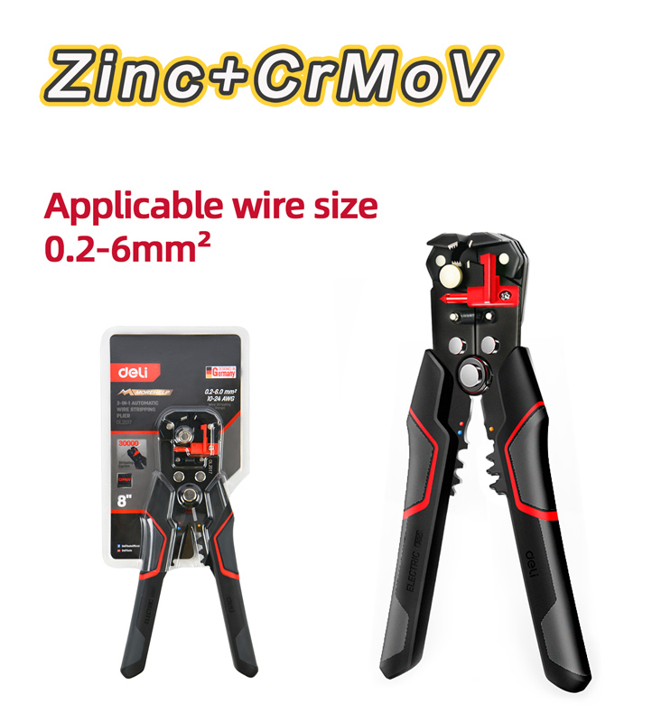 DELI αυτόματος απογυμνωτής καλωδίων DL2017, 0.2-6mm², 200mm - Image 4