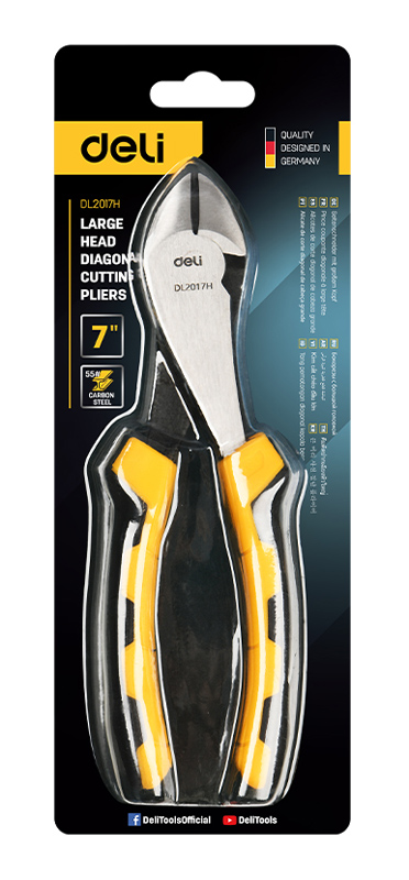 DELI πλαγιοκόφτης DL2017H με αντιολισθητικές λαβές, heavy duty, 180mm - Image 3