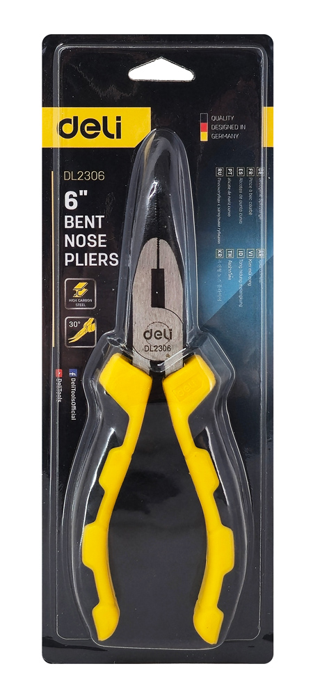 DELI μυτοτσίμπιδο κυρτό DL2306 με αντιολισθητικές λαβές, 160mm - Image 4